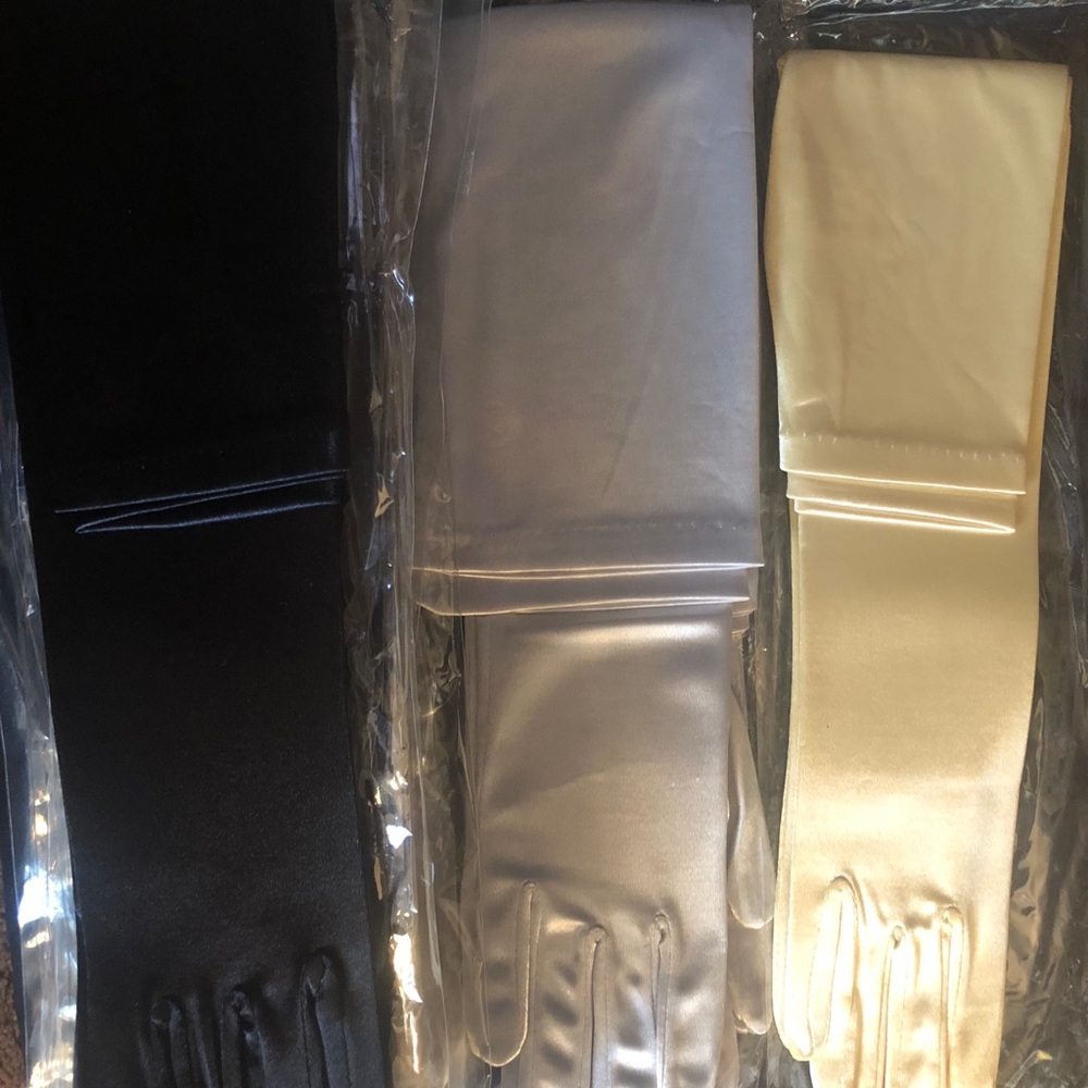 Extra Long Satin Gloves